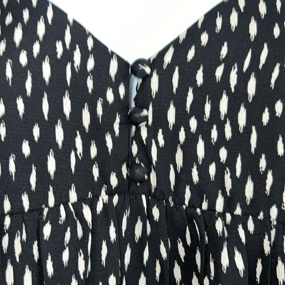 NWT New In Boho Long Sleeve Flowy Black & White A-Line Mini Dress Sz M - Picture 7 of 13